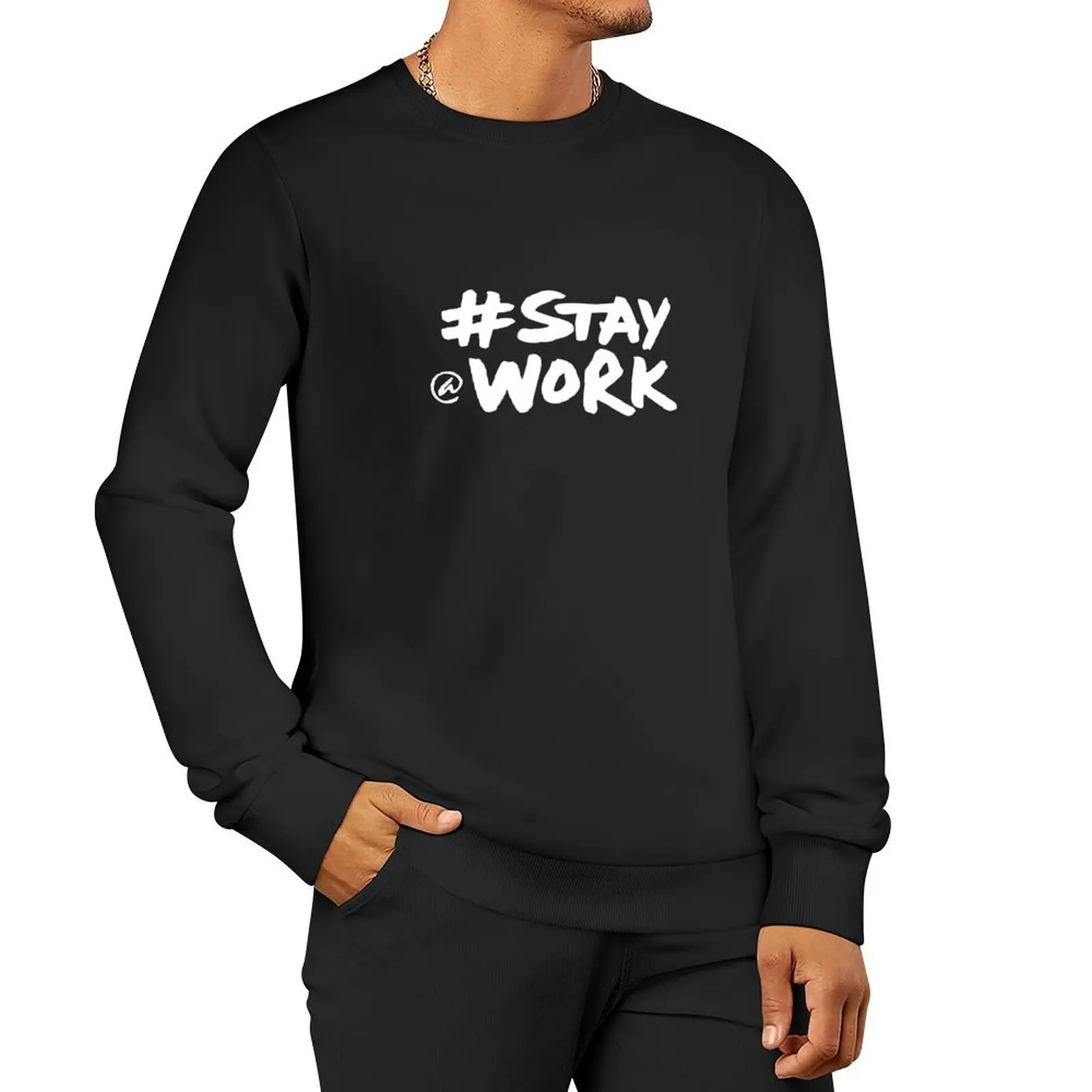 Stay @ Work Elon Musk Twitter Pullover Hoodie winter clothes hooded shirt autumn sweatshirt