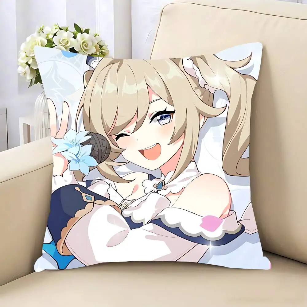 غطاء وسادة Genshin B-Barbara ImpactS غطاء وسادة قابل للإزالة وقابل للغسل - كتان ناعم لجميع المواسم #6