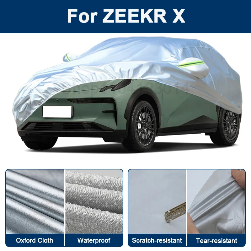 

Outdoor Full Car Cover For ZEEKR X with Reflective Strips Waterproof Snowproof Dustproof UV Protection Exterior Accessories