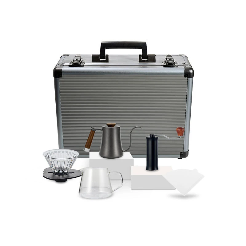 Pour Over Coffee Sets, Makers All in 1 Coffee Accessories Tools Barista Sets Gooseneck Kettle Travel Bag Hand Brew Coffee Kit/