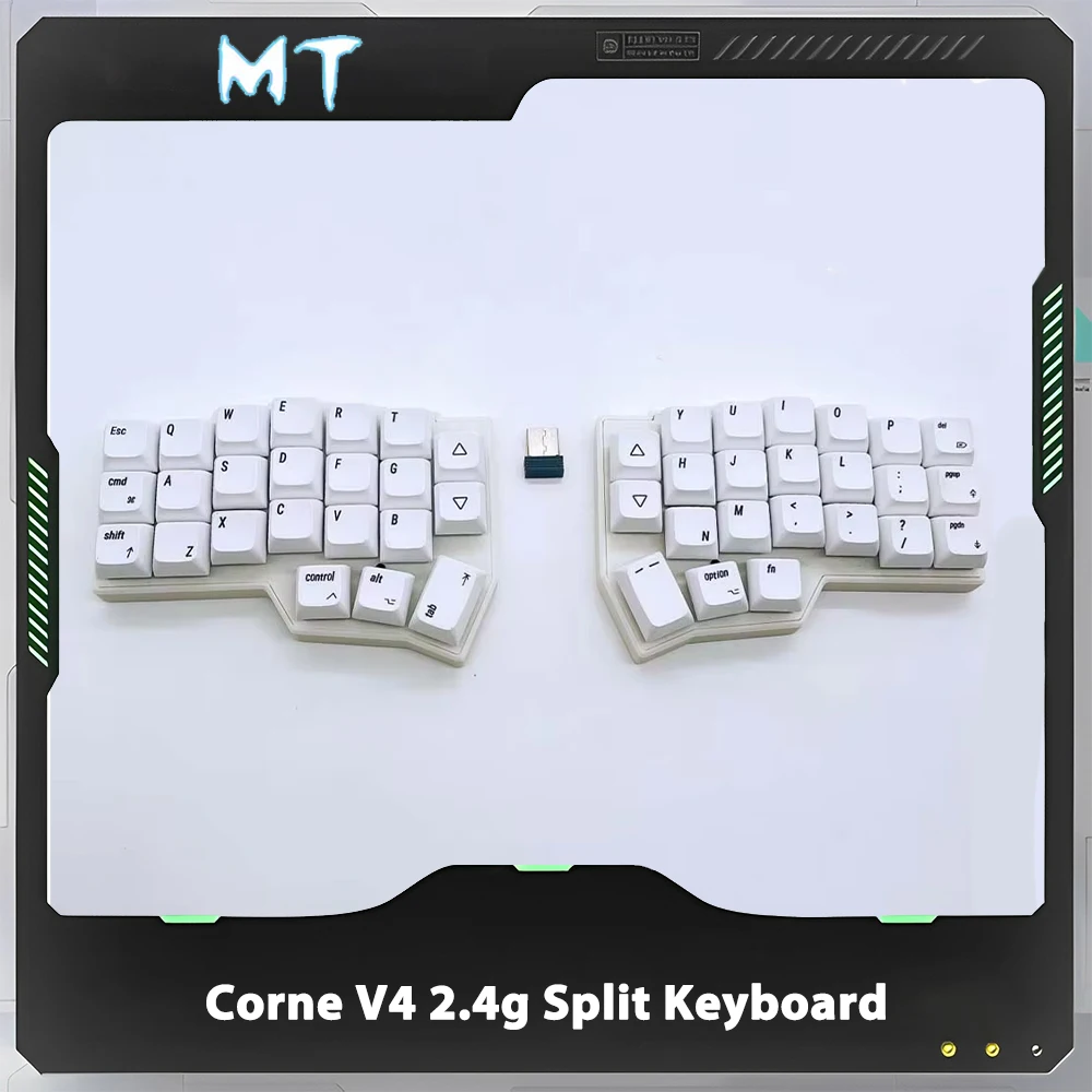 Corne V4 2.4g Split Keyboard Hot-Swappable 46 Key Ergonomic Layout Wireless Keyboard Support Vial Software Key Mapping Custom