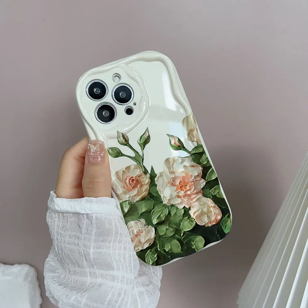 Luxury Red Rose Tulip Case For OPPO Reno 12F 11 11F 5G 8 11 12 Pro 8T A58 A78 A79 A98 5G Reno 7 4G 5 6 Lite 4 A38 A18 Cover