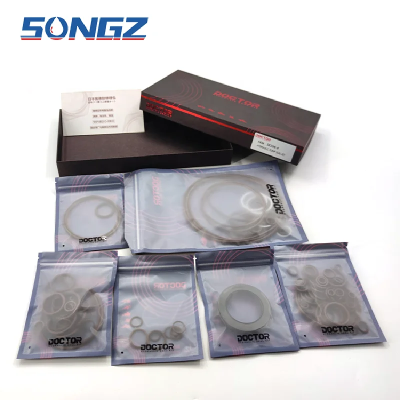 hydraulic main pump seal excavator rebuild repair kit set with fkm material for Kobelco SK200 - 8