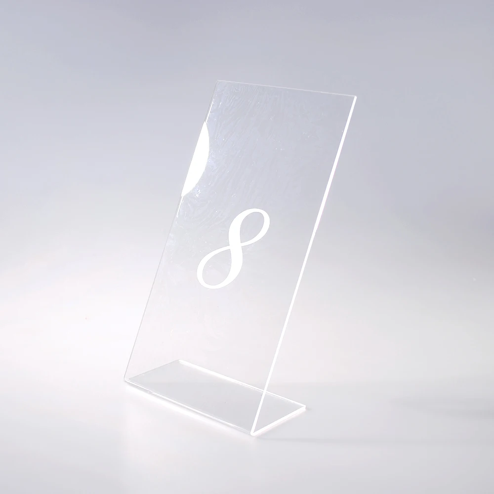 

Customized Transparent Acrylic Invitation, Customized Plexiglass Name, Wedding Table Number, Clear, Baptism