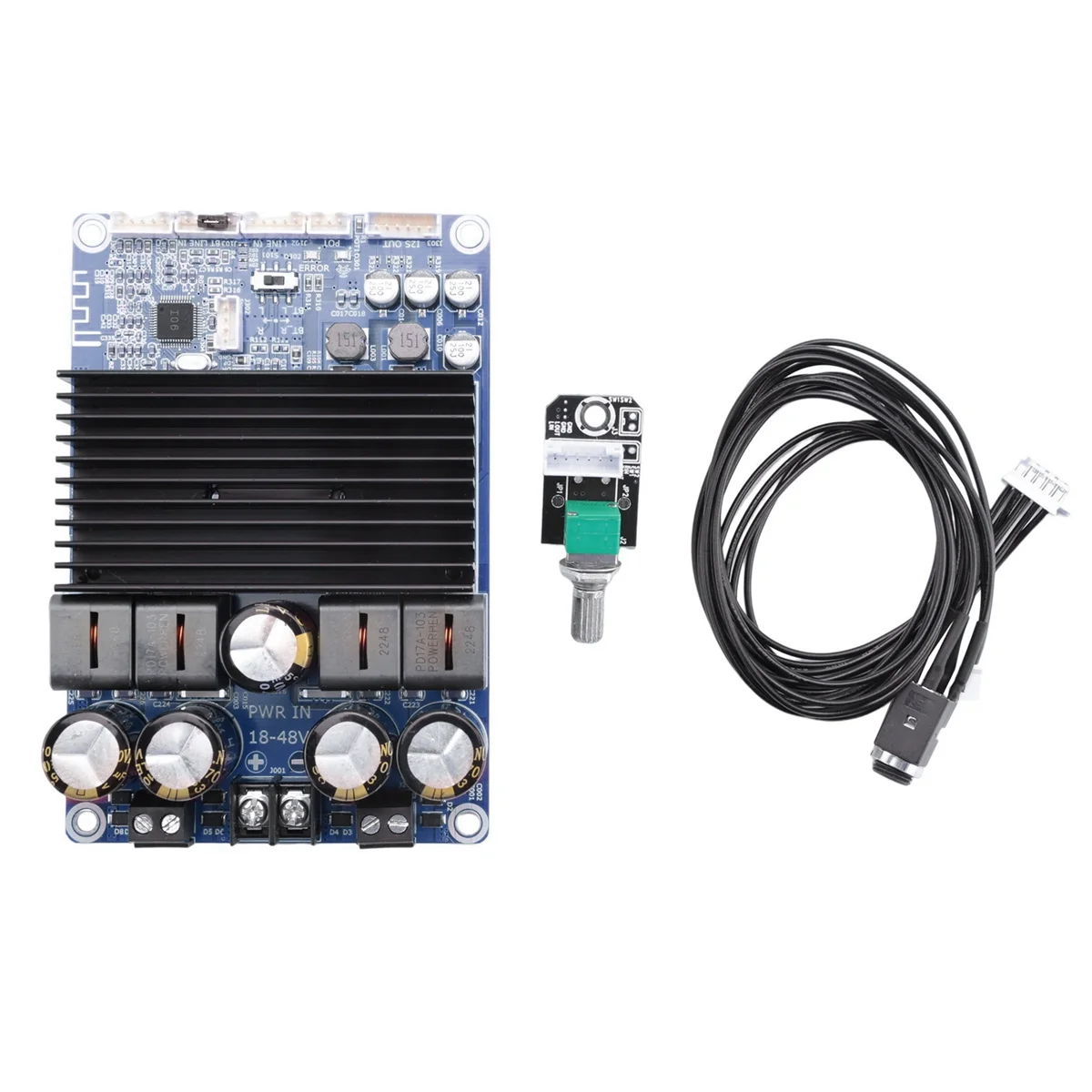 

300Wx2 TPA3255 2-Channel Stereo Amplifier Board High Power Bluetooth 5.0 DC24-48V Class D Digital Power Amplifier Audio