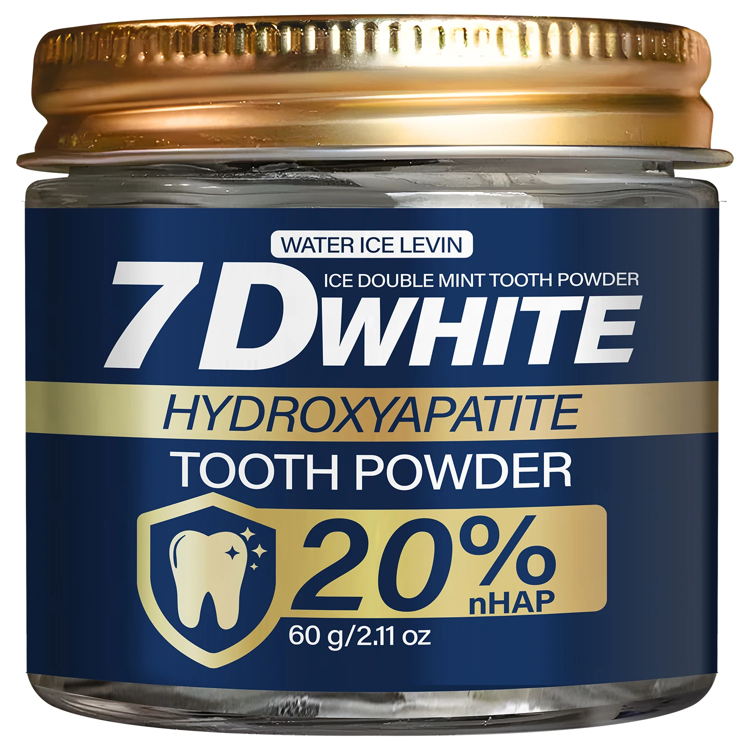 7D White Hydroxyapatite Tooth Powder, Deep Cleaning with Charcoal & Mint Oil for Whitening, 20% nHAP view 6