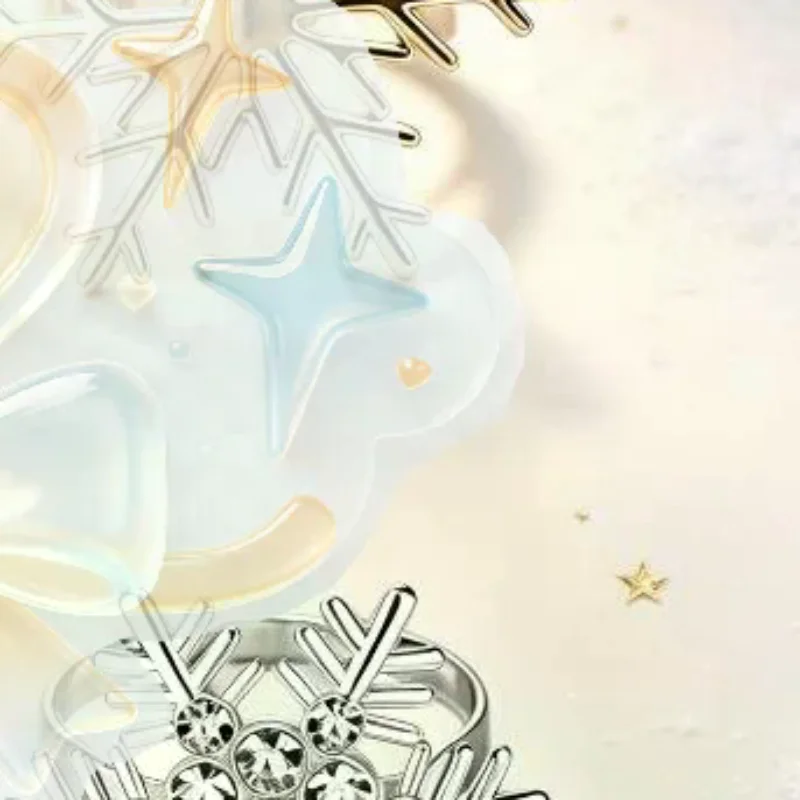 1Pcs Matte Snowflake Napkin Rings Modern Napkin Holder for Christmas Thanksgiving Dinner Party Table Ornament