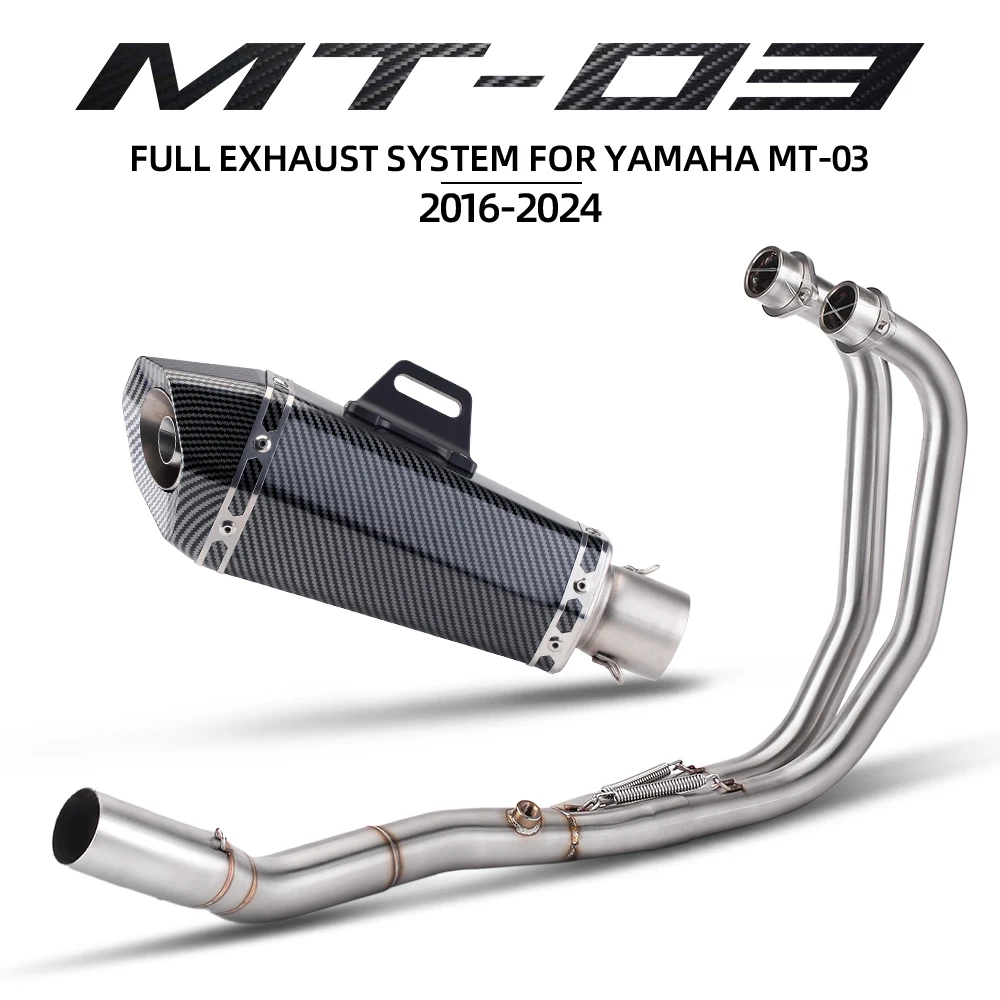 

Escape Motorcycle Full Exhaust System High Performance Manifolde Headers Line Pipe For Yamaha R3 MT03 R25 MT25 2015-2026