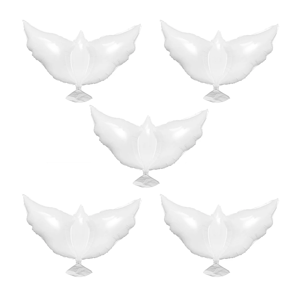 

5 Pcs Dove Balloons Aluminum Foil Safe Decorations Birthday Wedding Party Supplies Photo Props
