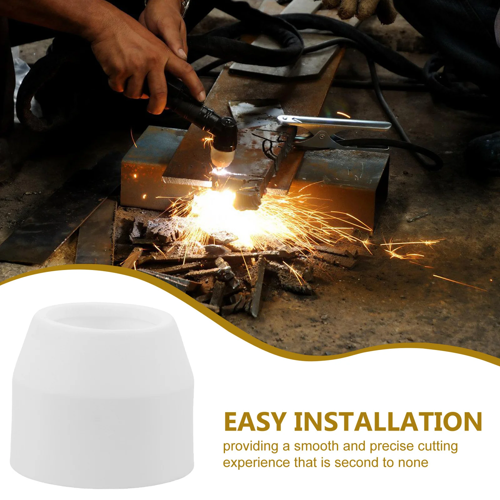 

10Pcs Tig Gas Lens Ceramic Cups Durable Welding Torch Nozzle Covers Plasma Cutting Protective Parts Tig Cups Welding Cup