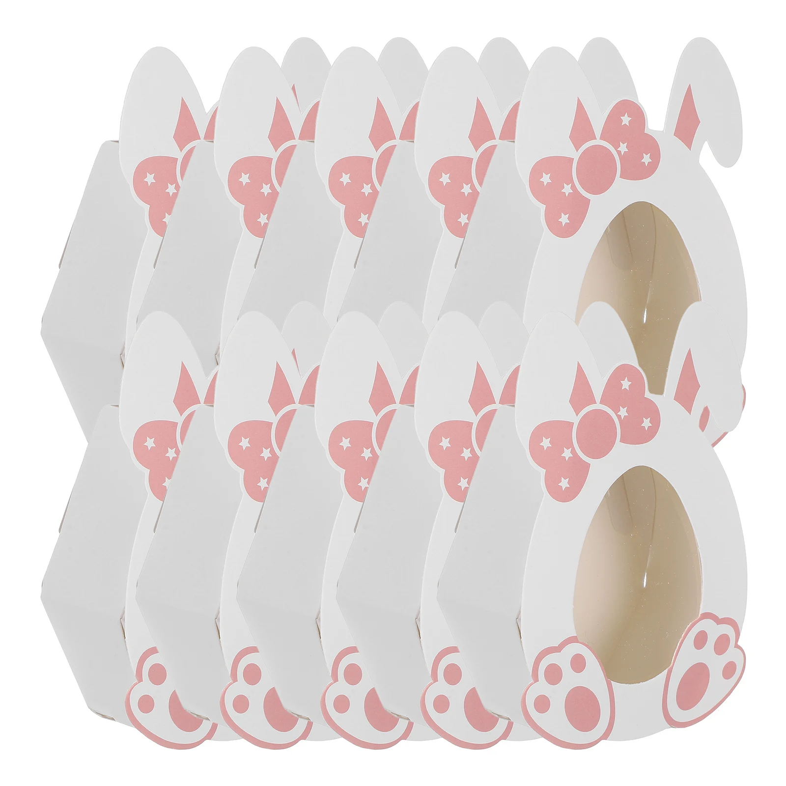 

10 Pcs Gift Candy Carton Small Bunny Boxes Decorative Animal Paper Easter Party Favor Boxes for Sweets Chocolate Snack Packaging