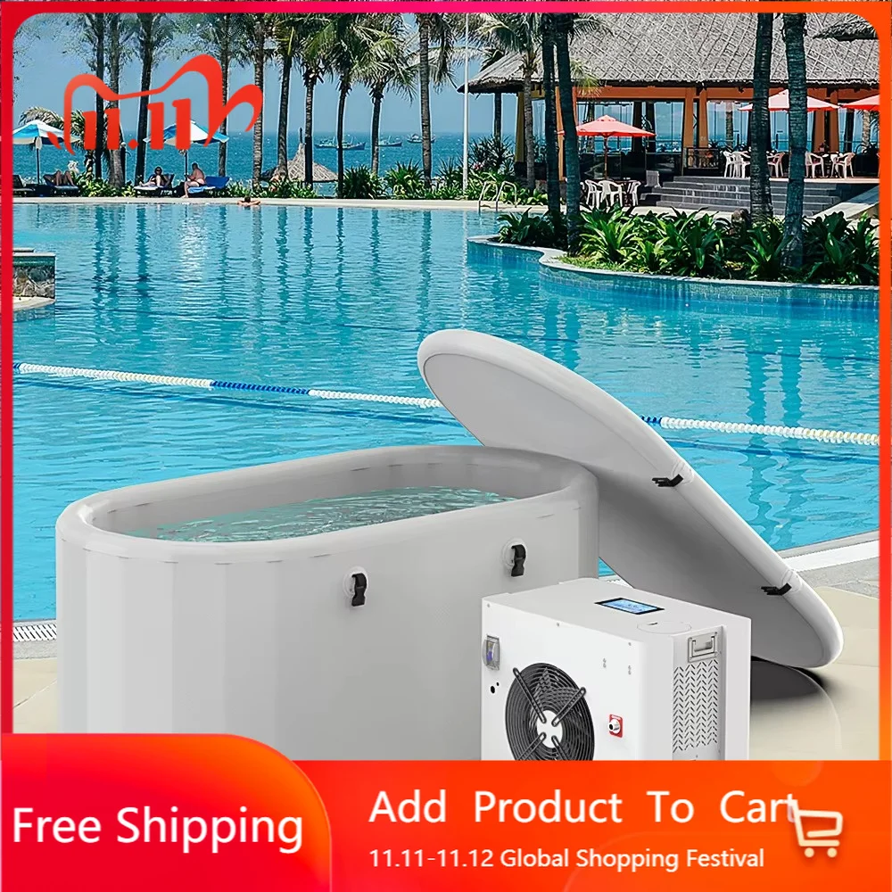 0C Ice Bath Cold Plunge Water Chiller Cooling System R410A Pump Heater 0.5-3h.p