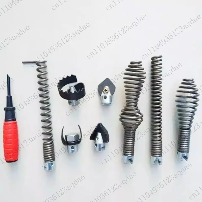 

1 комплект, устройство для земснаряд трубопровода диаметром 16 мм, пружинная дрель, очиститель канализации, комбинированная режущая головка, адаптер, соединительный разъем