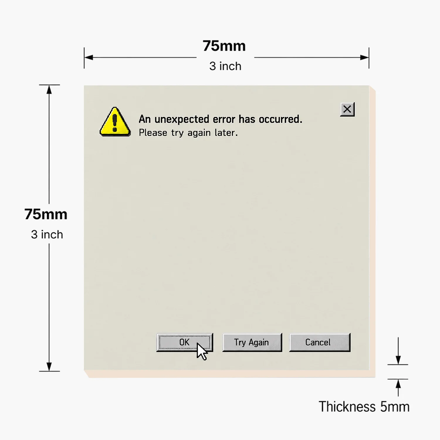 2PCS Funny Computer Sticky Notes 100 Sheets Unexpected Error Message Memo Pads Reminder Office School Stationery