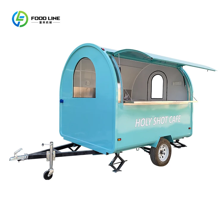 

Customized Size Food Truck Trailer Mobile Kitchen Catering Van Stainless Steel Concession Cart With Full Equipment High Quality
