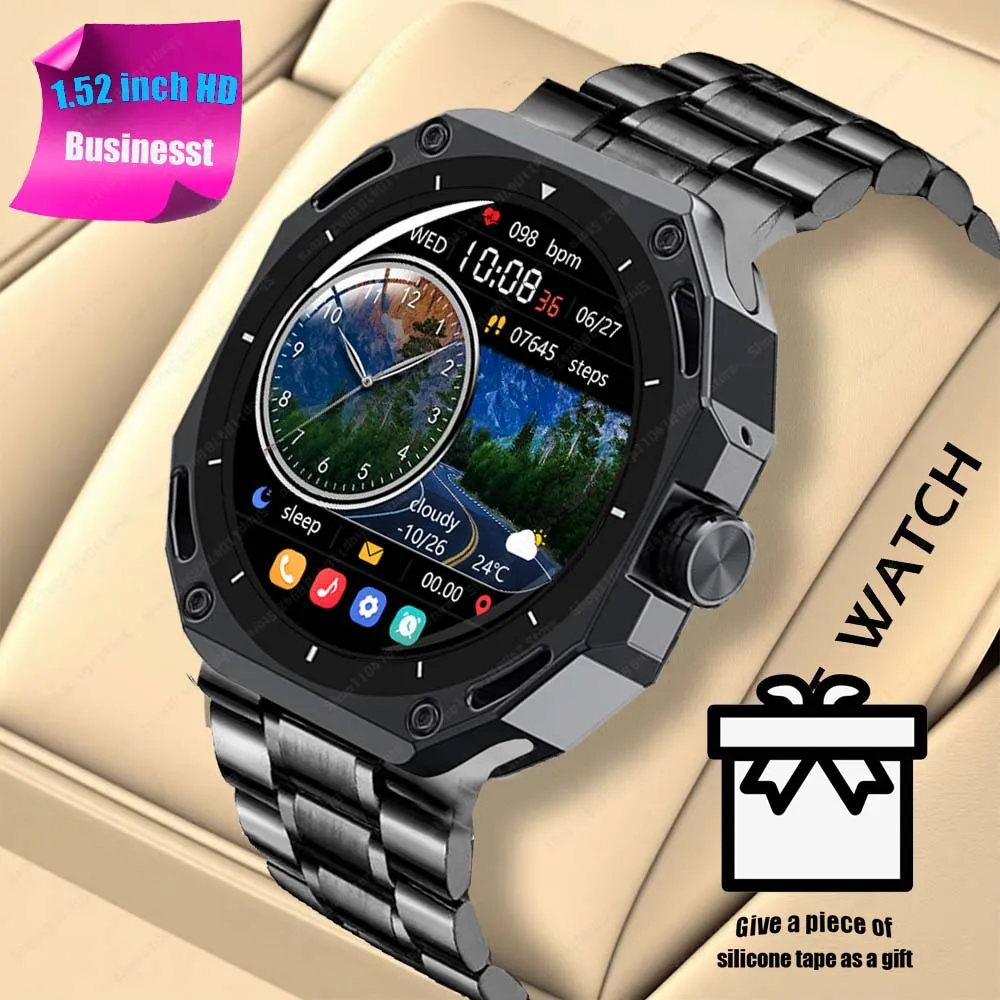 

Wireless Call Original Smartwatch Women 1.53 HD Screen Full Always Display Bluetooth Call Custom Photo Men Watch Business Sports