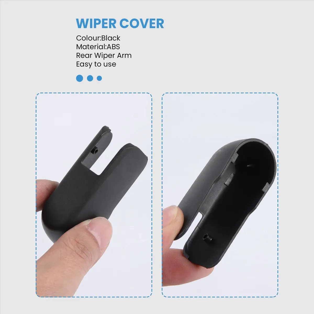 #72V Rear Wiper Cover,Rear Windshield Wiper Arm Nut Cap Cover for Subaru Forester Legacy (Black)