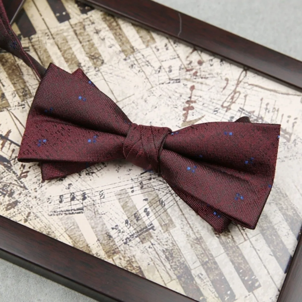 موضة قابل للتعديل الأحمر سلسلة ربطة القوس فيونكة لينة المشارب الرجال ربطة العنق زهرة البولكا نقطة العريس رفقاء مأدبة #1