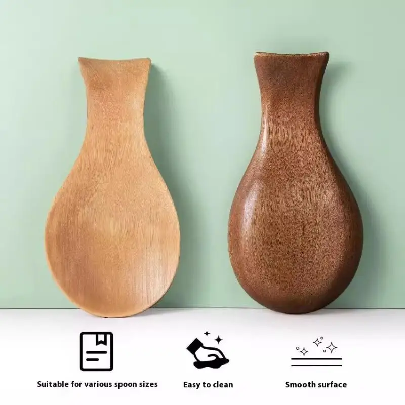 حامل ملعقة خشبية رف ملعقة خشبي صينية ملعقة منزلية وتجارية وسادة ملعقة ملعقة طبخ حامل أدوات المائدة