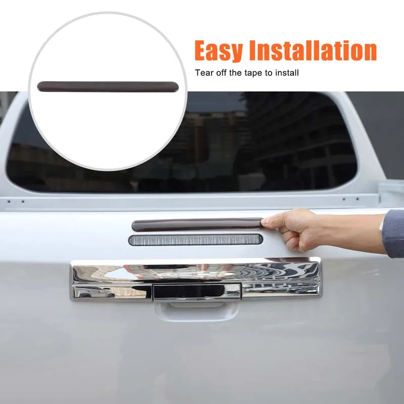 

For Mitsubishi Triton L200 2019-2025 ABS Blackened sticker Car Tailgate Brake Light Decoration Cover Car Accessories