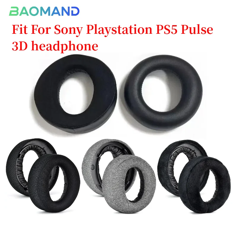 

Replacement Protein Leather Ear Pads Cushion Cover Earpads for Sony Playstation PS5 Pulse 3D Headset