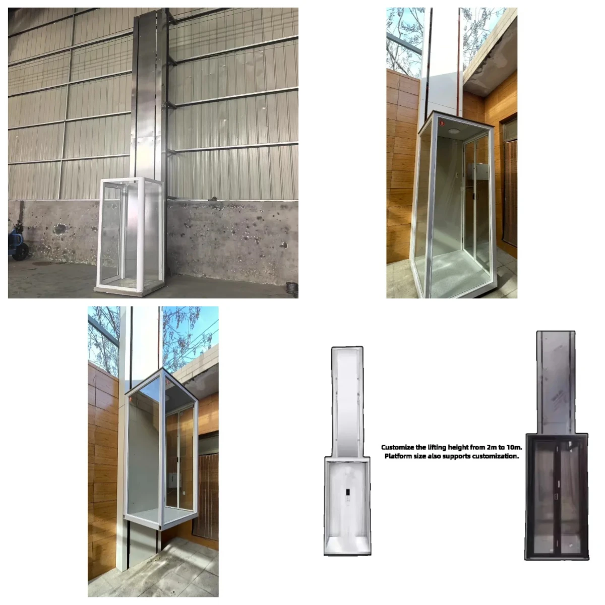

Gold Seller CIF Price Small Home Elevator Ladder Hydraulic Steel Material 1000kg Load Household Monorail Platform Lift for Cargo