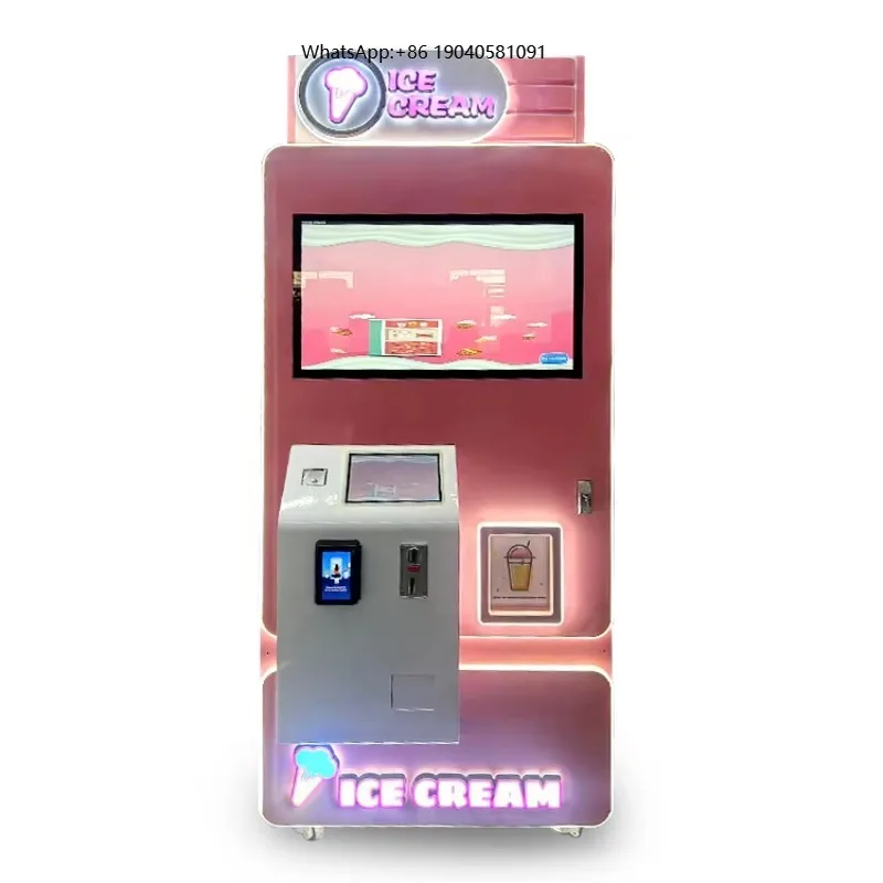 16 Commercial Ice Cream Machine-24H Self Service Vending Equipment Custom Design Wholesale 1 Year Warranty 1.2kW Power