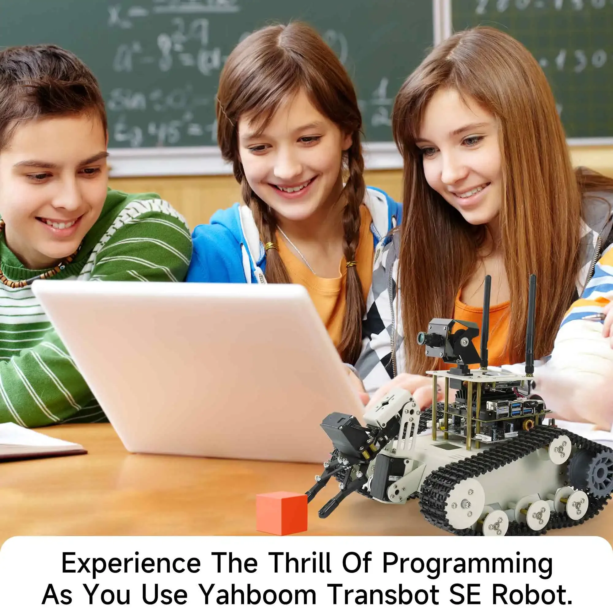 Yahboom Transbot SE ROS Robot AI Vision Tank Car с 2DOF камерами PTZ может двигаться, имитация для Jetson NANO B01 и RaspberryPi5