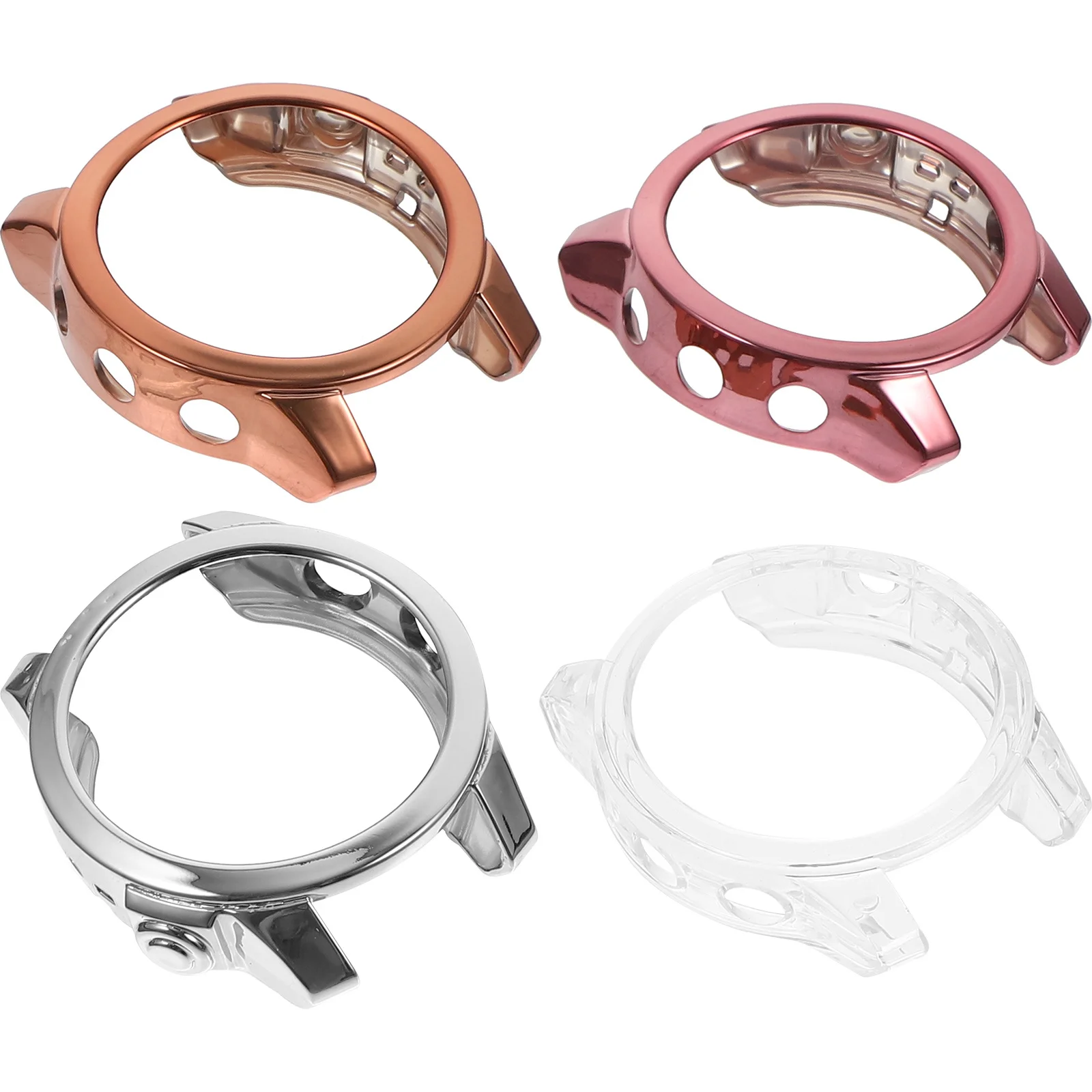 

4Pcs Watch Screen Protector Case Tpu Anti-Scratch Protective Cover for Smartwatch Daily Use Detachable Reusable Watch