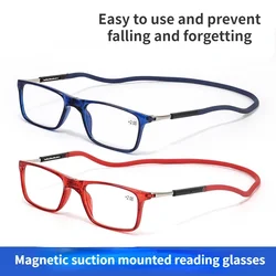 New Folding Neck Presbyopia High Clear Resin Fashion Magnet Presbyopia Anti Fatigue Presbyopia Wholesale Reader Reading Glass