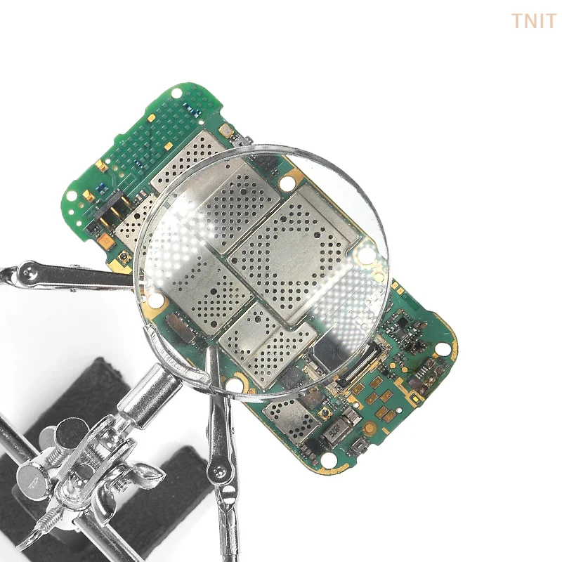 Helping Third Hand Tool Soldering Stand With 5X Welding Magnifying Glass 2 Alligator Clips 360 Degree Rotating Adju Repair Tool