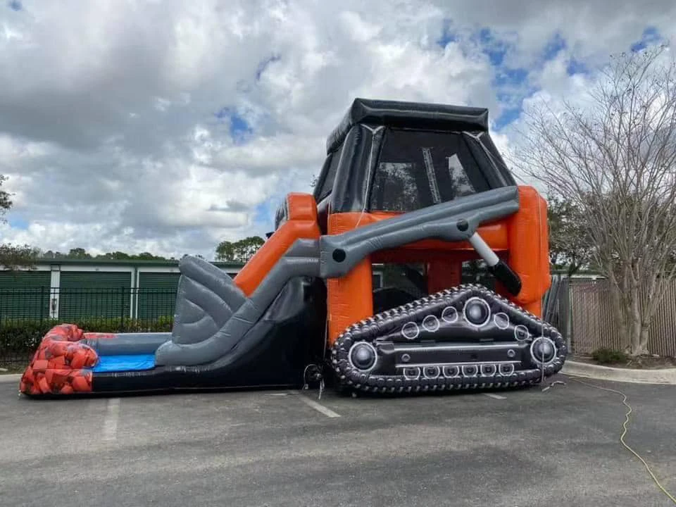 Wholesale Party Excavator Bouncy Castle Bouncing Castle Inflatable Bounce House With Water Slide For Party Hire Kids Games!