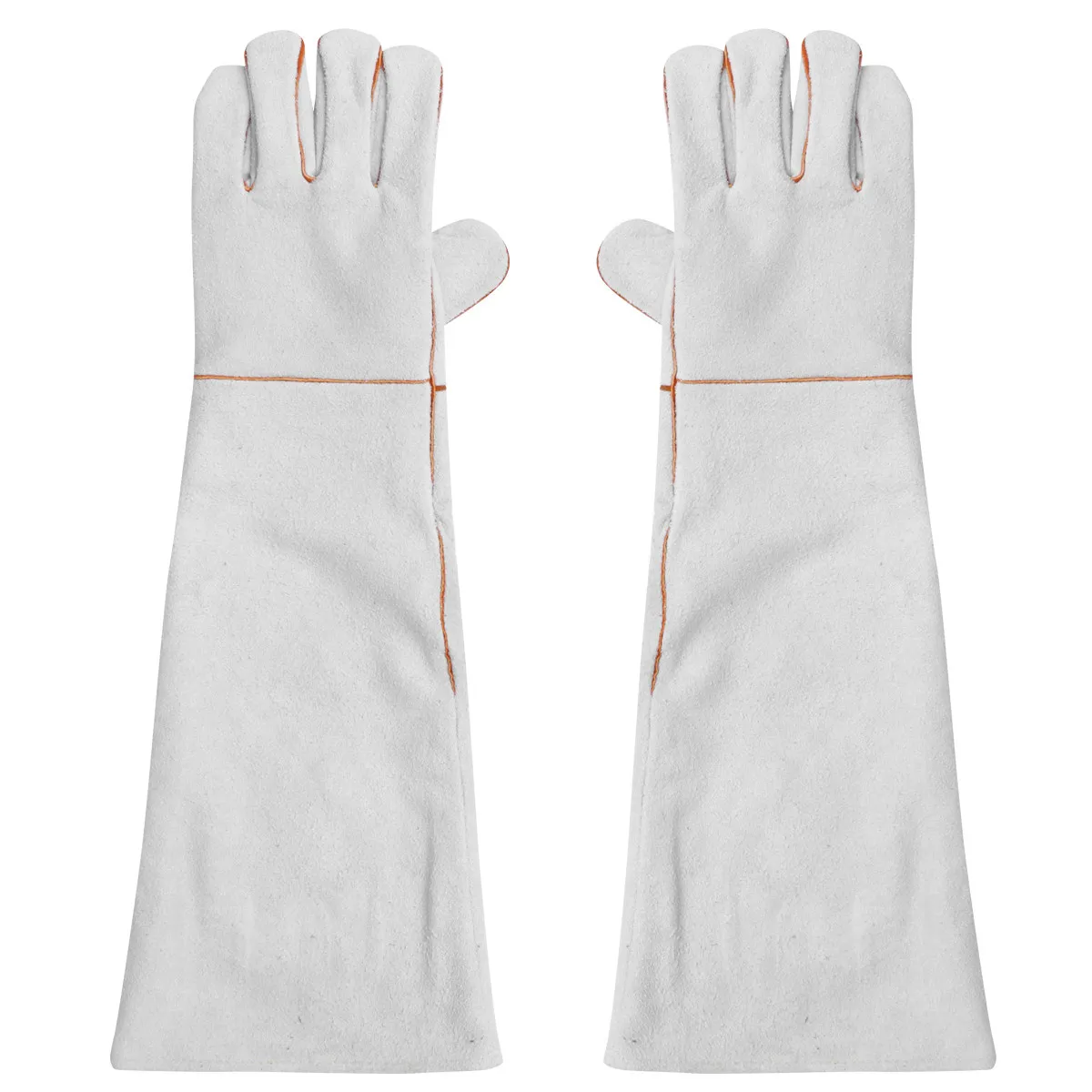 1Pair Resistant Heat Resistant Gloves For Barbecue Thickened Shoulder Split Anti-bite Anti-scratch