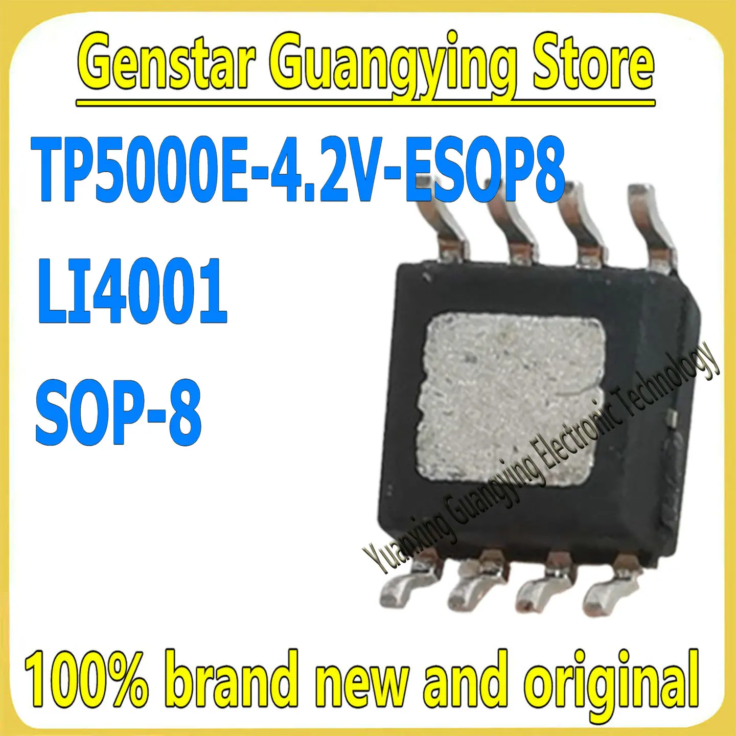 (10–100 pieces) TP5000E-4.2V-ESOP8 TP5000E Part Number: LI4001 ESOP-8 Lithium Battery Management IC 100% Brand New, In Stock