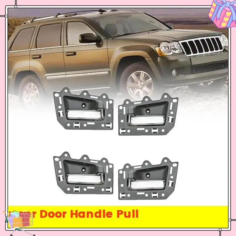 

A77T-4Pcs/Set Inner Door Handle Pull For Jeep Grand Cherokee 2005-2011 1JV471J3AA 1JV461J3AA 5HR411J3AK 5HR421J3A LHD