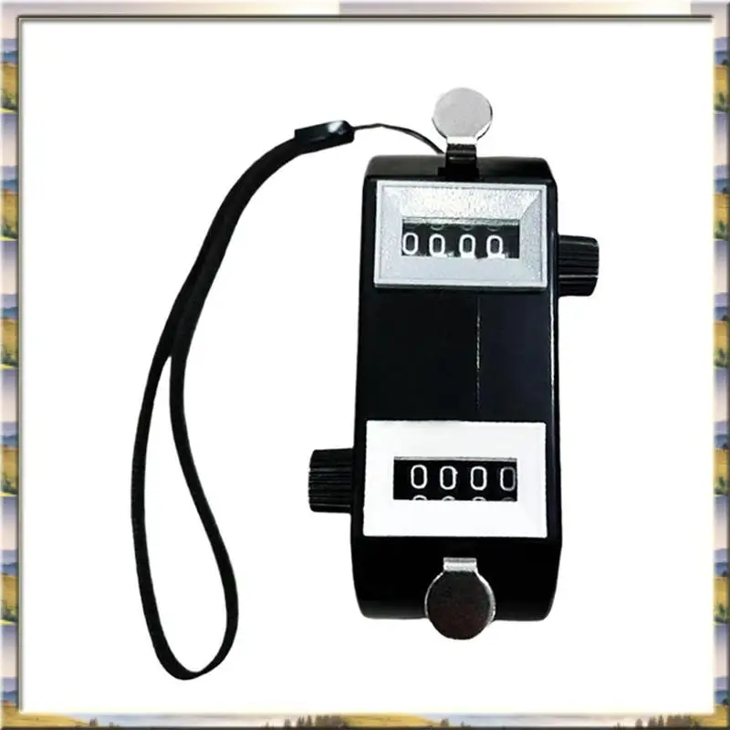 Budget-Friendly Four-Digit Display Golf Double Head Handheld Tally Counter Clicker For Accurate Number Count