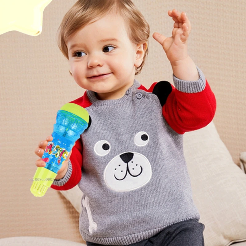 24cm grande eco crianças instrumento musical brinquedo eco microfone trocador de voz brinquedo presente aniversário crianças festa música aprendizagem brinquedo