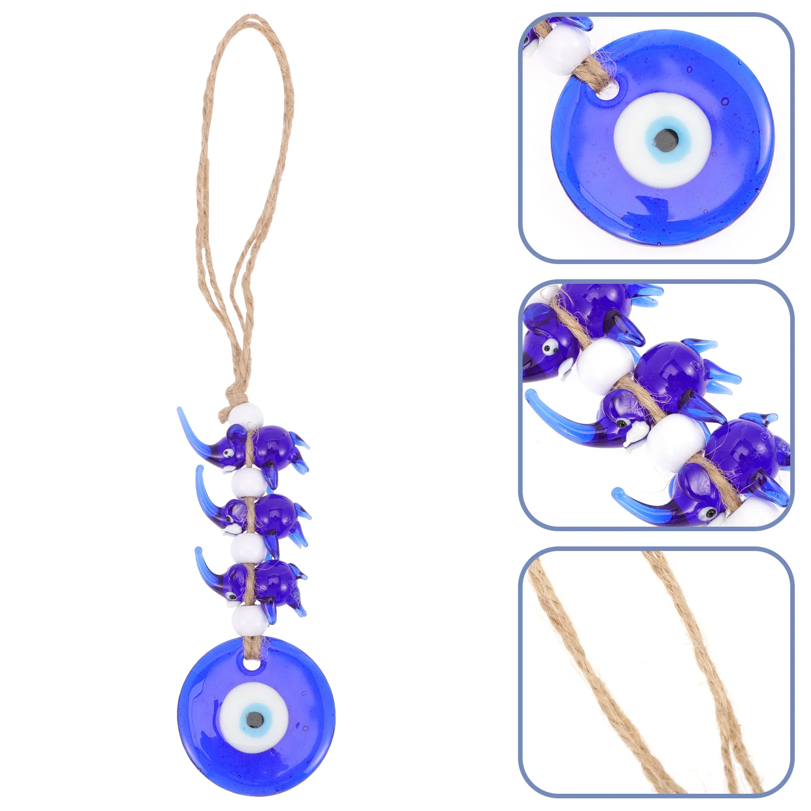 

Evil Eye Pendant Glass Blue Evil Eye Hanging Ornament Car Pendant Wall Hanging Decor Home Decorations Festival Gift