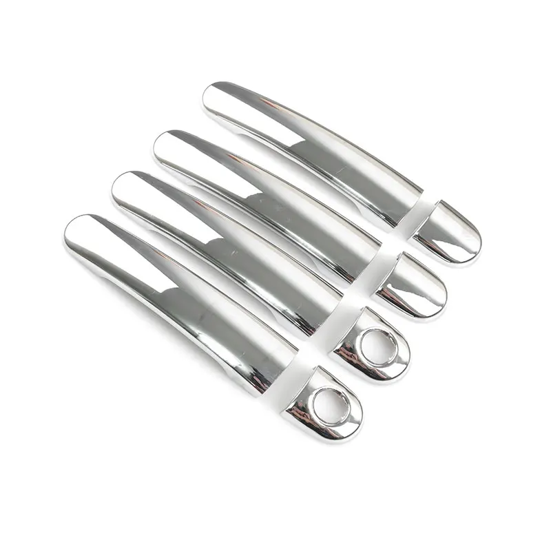 Car Accessories Exterior Door Handle Covers For VW Golf 5 MK5 Rabbit 2005 2006 2007 2008 2009 Carbon Fiber Style / ABS Silver