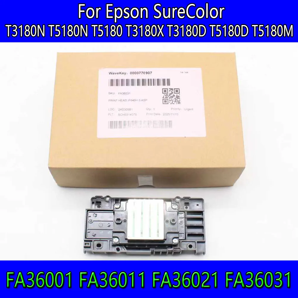 

100% Original New FA36001 FA36011 FA36021 FA36031 Print head For EPSON T3180N T5180N T5180 T3180X T3180D T3180M T5180M Printhead