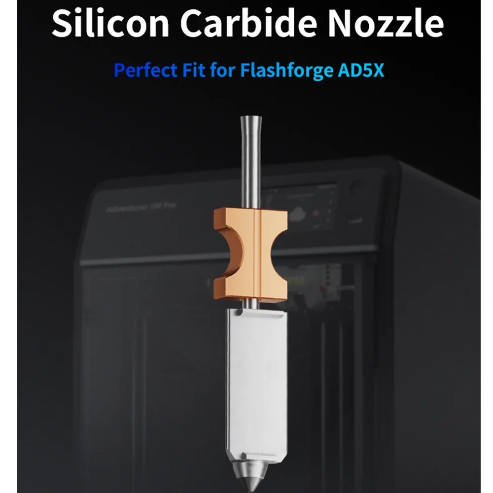 

Newest Phaetus for Flashforge AD5X Silicon Carbide Nozzle 0.4mm 0.6mm High Quality For Flashforge 3d Printer Accessories