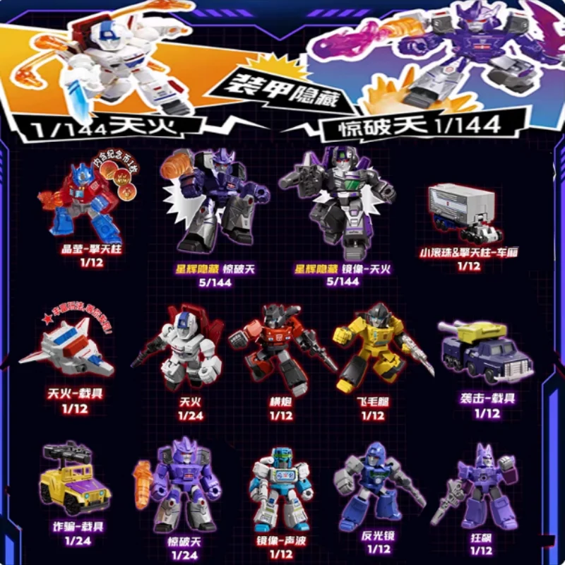 Genuíno Blokees Transformers Defender Versão Na Moda Caixa Cega Brinquedos Figura de Ação Galvatron Optimus Modelo de Montagem Colecionável ﻿