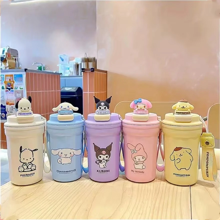 Kuromi My Melody Cartoon Insulated Cup Stainless Steel Large Capacity Student Water Cup Coffee Water Cup Fashion Gift