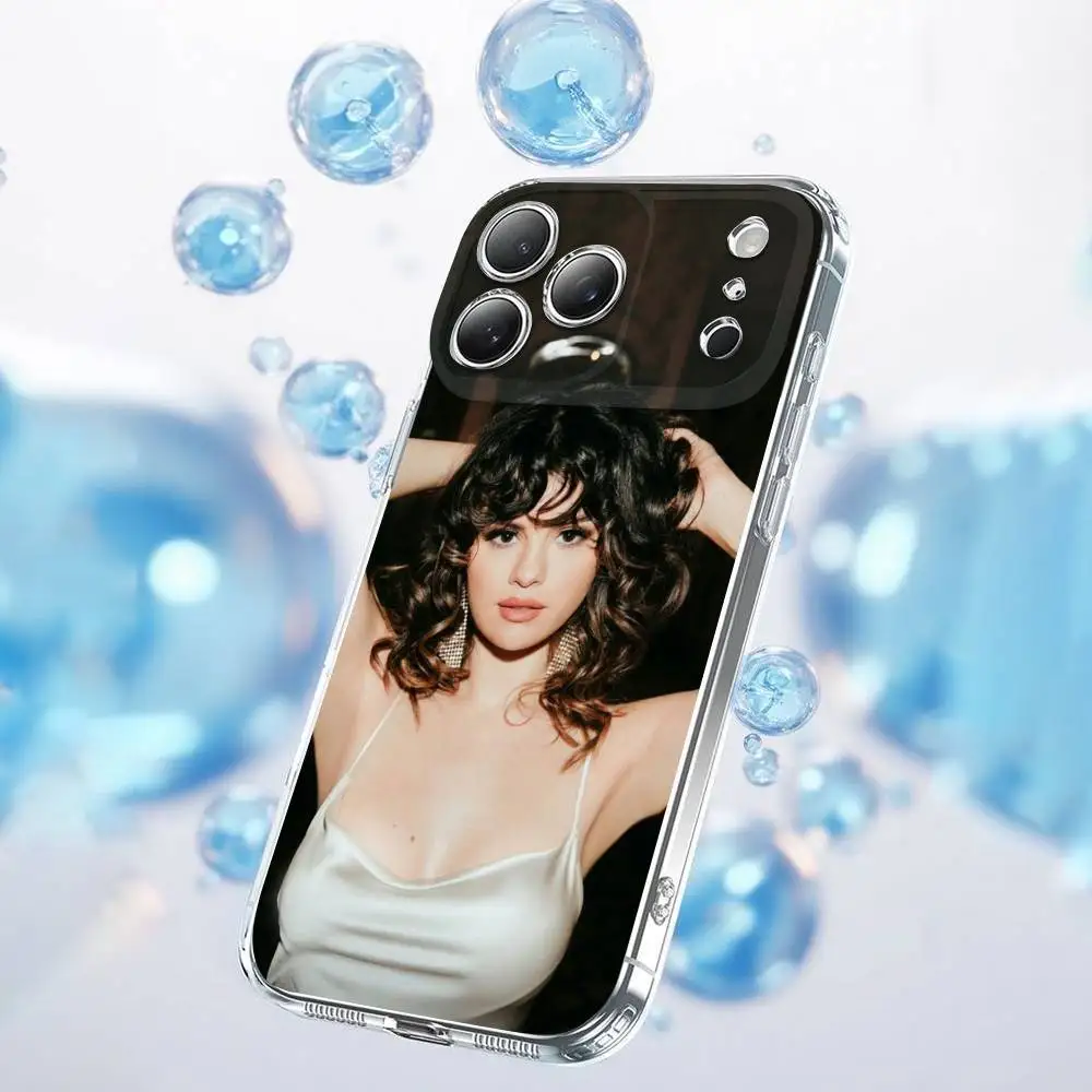 Custodia per telefono S-Selena Gomez per iPhone 17,16,15,14,13,12,11,Plus,Pro,Max,Plus,E,Air,Mini Cover trasparente