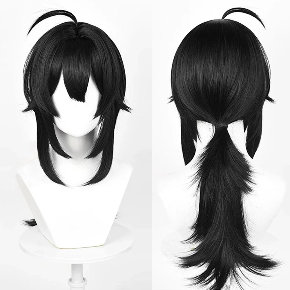 Zenless Zone Zero Grace Howard Wig Synthetic Long Straight Black Layered Game Cosplay Fluffy Wig for Daily Party