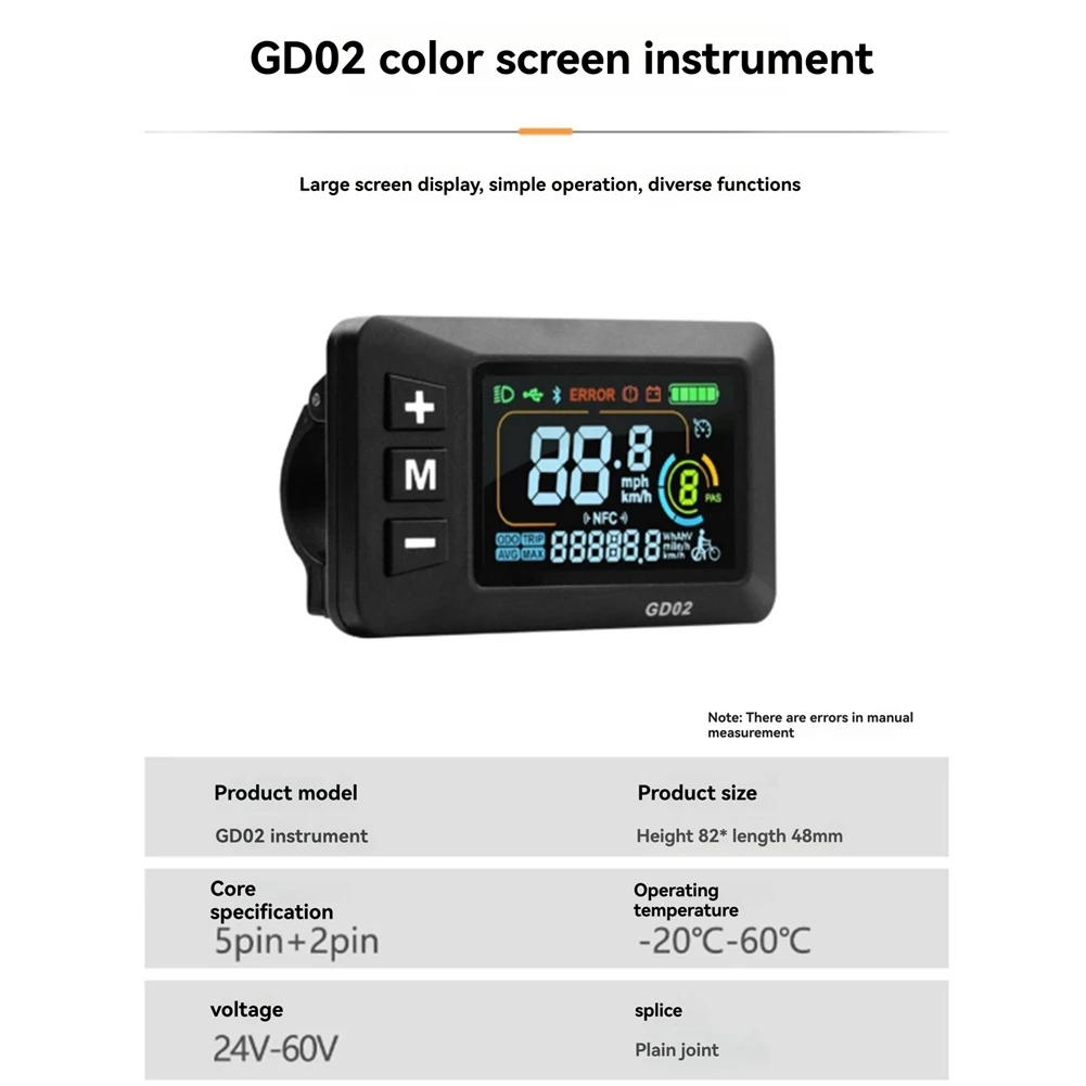 36V 48V 52V 40A Brushless Controller GD02 Meter LCD Display+130X Throttle Kit For Electric Scooter E-Bike Repair Kit