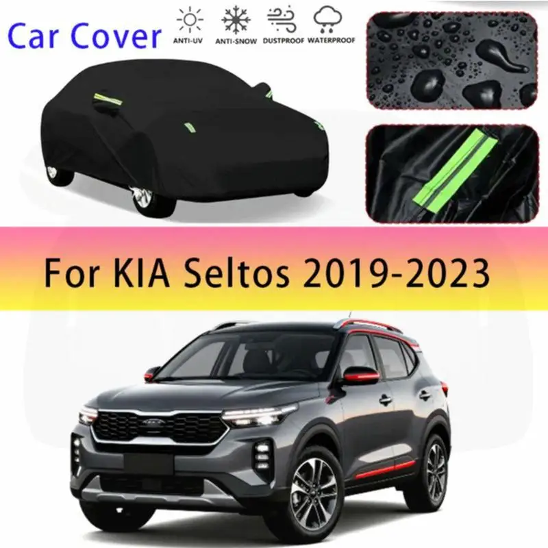 

For Outdoor Protection Waterproof Dustproof Full for KIA Seltos 2019 2023 Similar: Snow Cover Sunshade Car Covers
