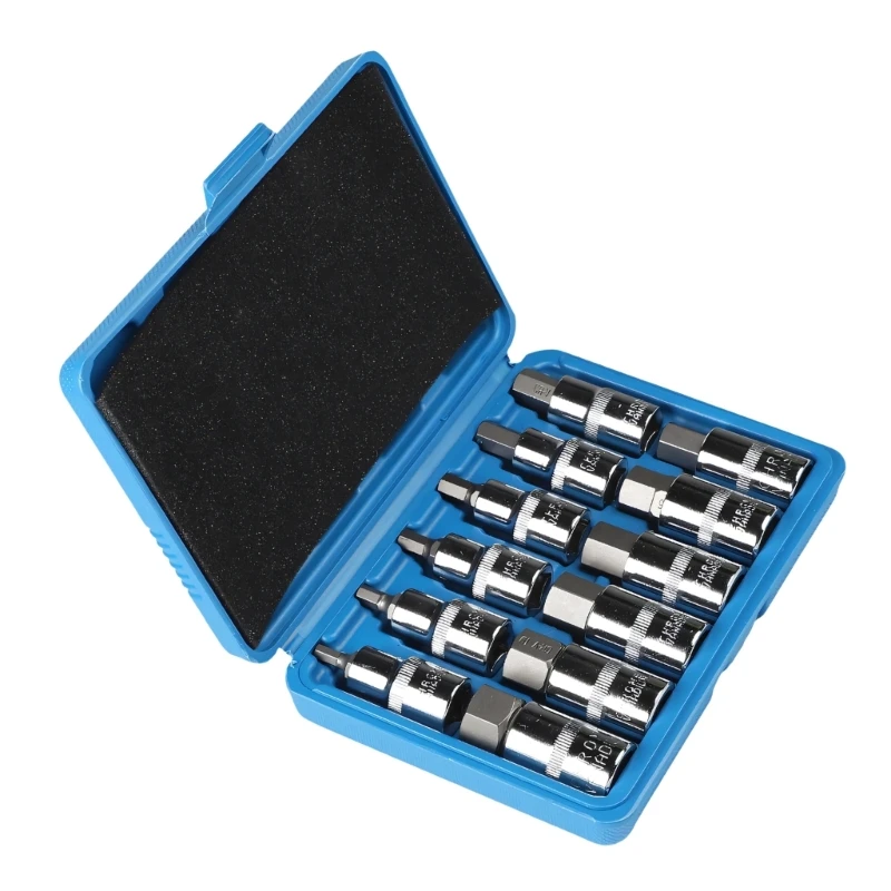 1/2 Drive Bit-Werkzeugsatz, 12-teiliges Set mit blauem Koffer, perfekt für Reparaturarbeiten H8WE – Detail 1