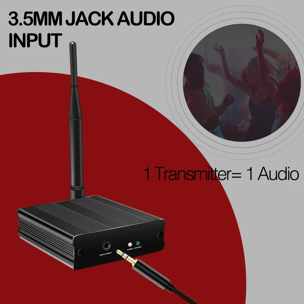 سماعات رأس ديسكو صامتة لاسلكية 500 متر 3 قنوات - 50 قطعة سماعات أذن قابلة للطي + 1/2/3 قطعة أجهزة إرسال