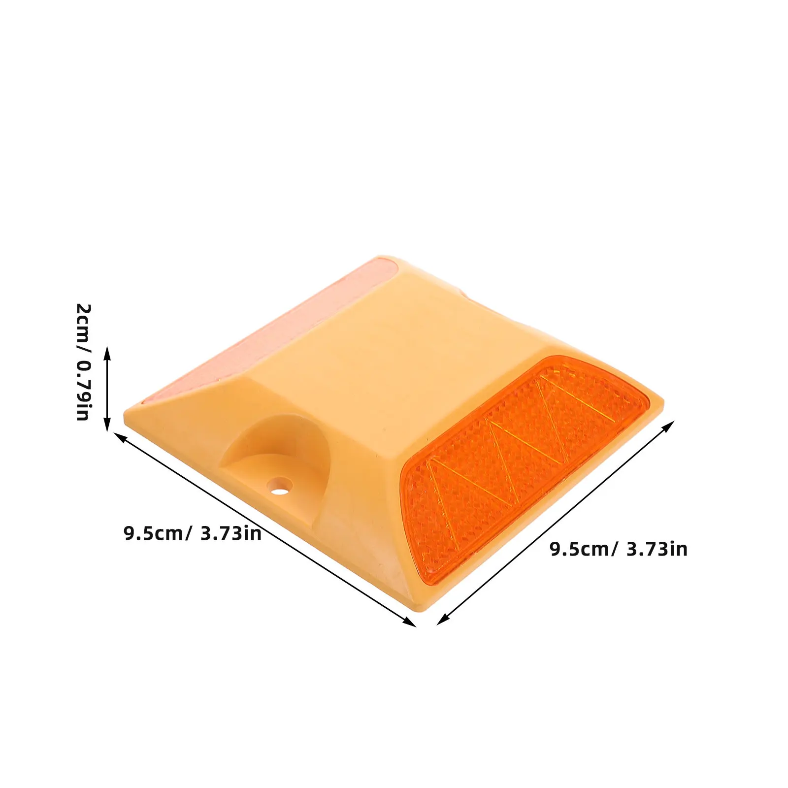 2Pcs Slow Down Reflective Road Markers High Visibility Dual Sided Weatherproof Traffic Safety Pavement Reflectors